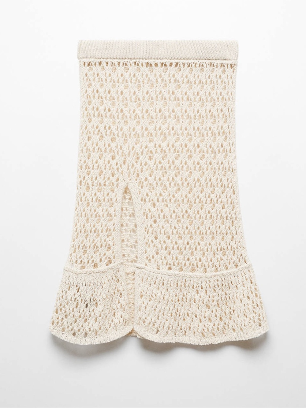 Mango MNG - NWT Ivory off white cream knit Crochet Cover-Up Skirt Swim - Picture 4 of 7